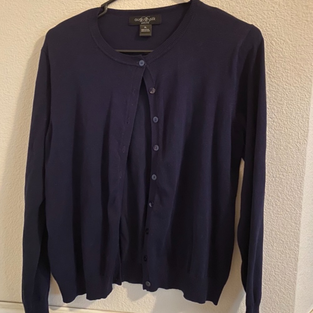 Cute navy blue sweater!